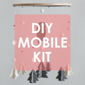 DIY MOBILE KIT Owl & Trees, Winter Woodland Mobile