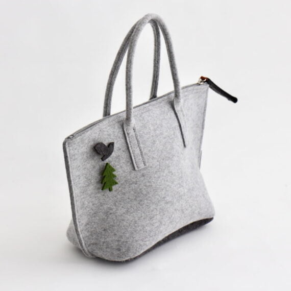 Lunch bag in light grey, diagonal