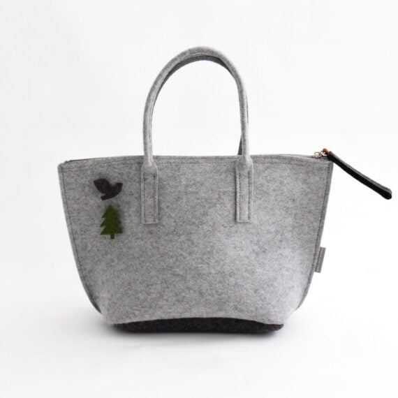 Lunch bag in light grey, front