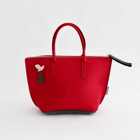 Lunch bag in red, front