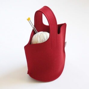 Knitting Bag in red