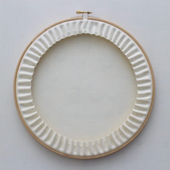 Embroidery hoop wall art, Rovaniemi theme, large size, backside