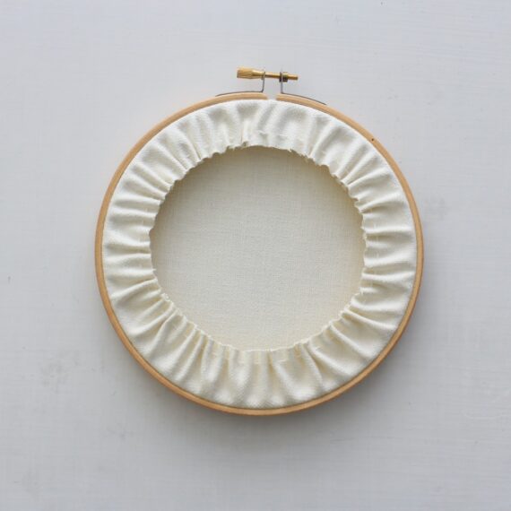Embroidery hoop wall art, diameter 16cm, backside
